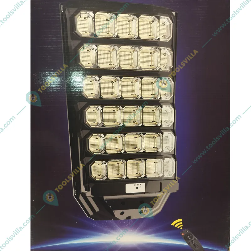 Gramstrong Solar 300W Motion Sensor Waterproof 732 LED Wall Street Light with Remote, 30Ah Battery (2 Year Warranty)