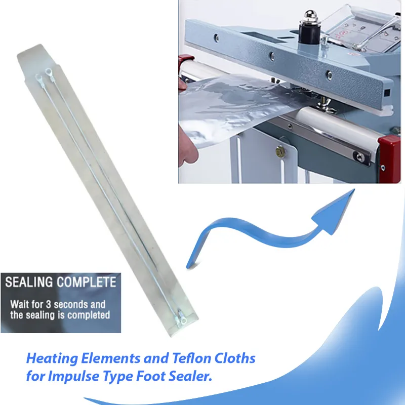 Boss Pack 3 Pcs 300 mm Heating Element & Teflon Cloths  for Hotbar Foot Sealer
