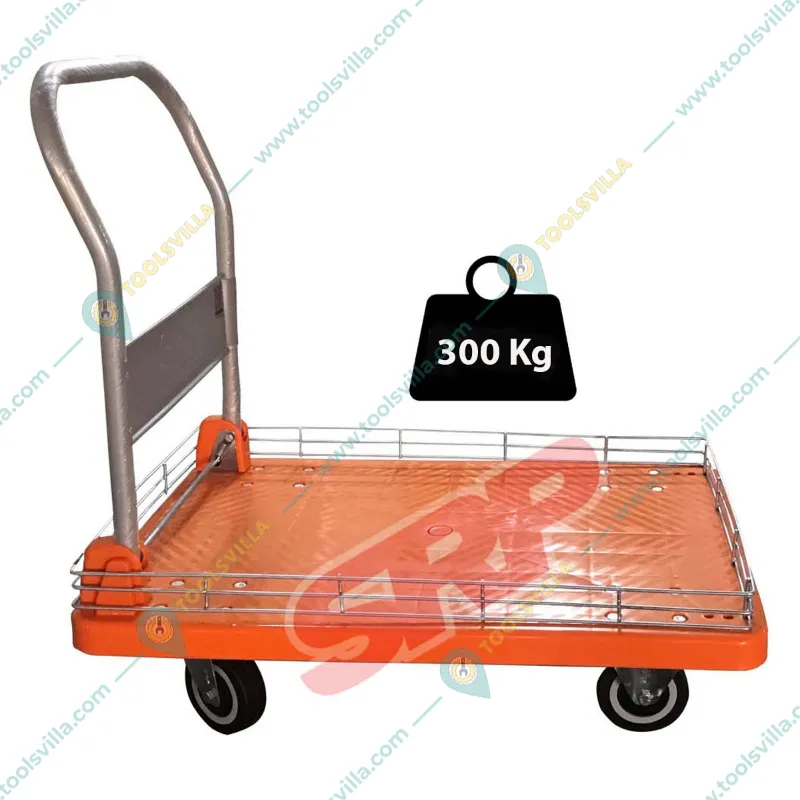 SRP 300 Kg Load Capacity With SS 304 Border Platform Trolley