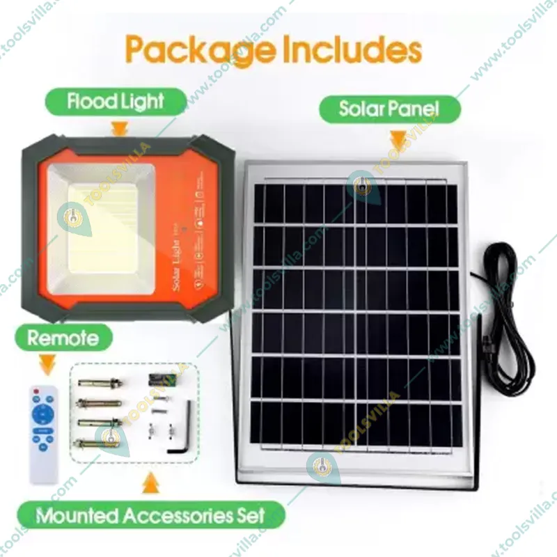 Solar LED Flood Light of 300 W with Remote Control for Outdoor Pathway, Garden and Patio (2 Year Warranty)