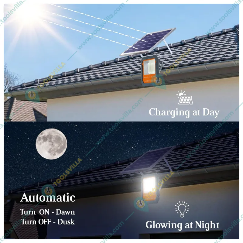 Solar LED Flood Light of 300 W with Remote Control for Outdoor Pathway, Garden and Patio (2 Year Warranty)