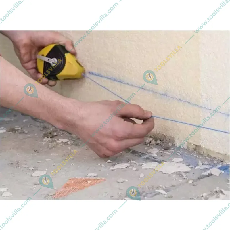 INGCO 30m Chalk Line Reel with Bonus Chalk, Spirit Bubble, and Blue Powder Bottle (HCLR0130)
