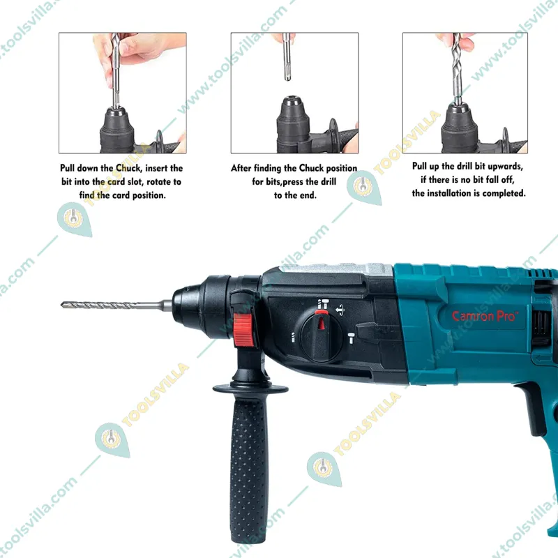 Camron Pro 30 mm Rotary Reversible Hammer Drill,1000 W 1300 RPM (CP-RH-30)