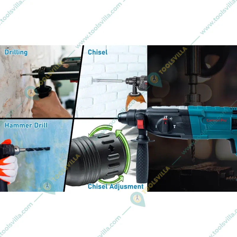 Camron Pro 30 mm Rotary Reversible Hammer Drill,1000 W 1300 RPM (CP-RH-30)