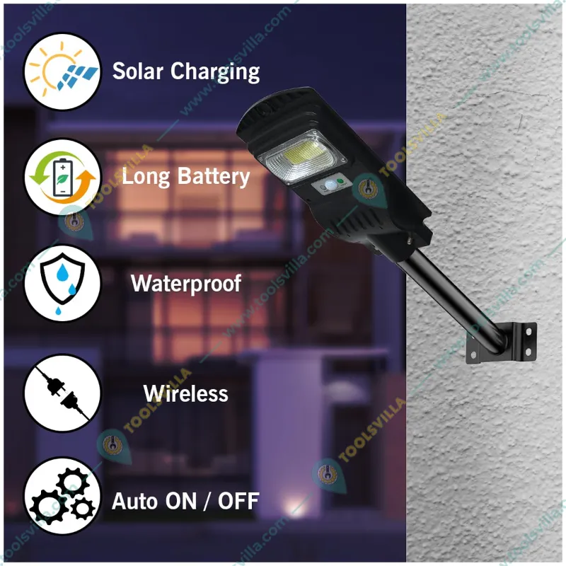Gramstrong All in One 30 W Solar Waterproof Street Light of 56 LEDs, 5 V Panel, with Motion Sensor and Remote (2 Year Warranty)