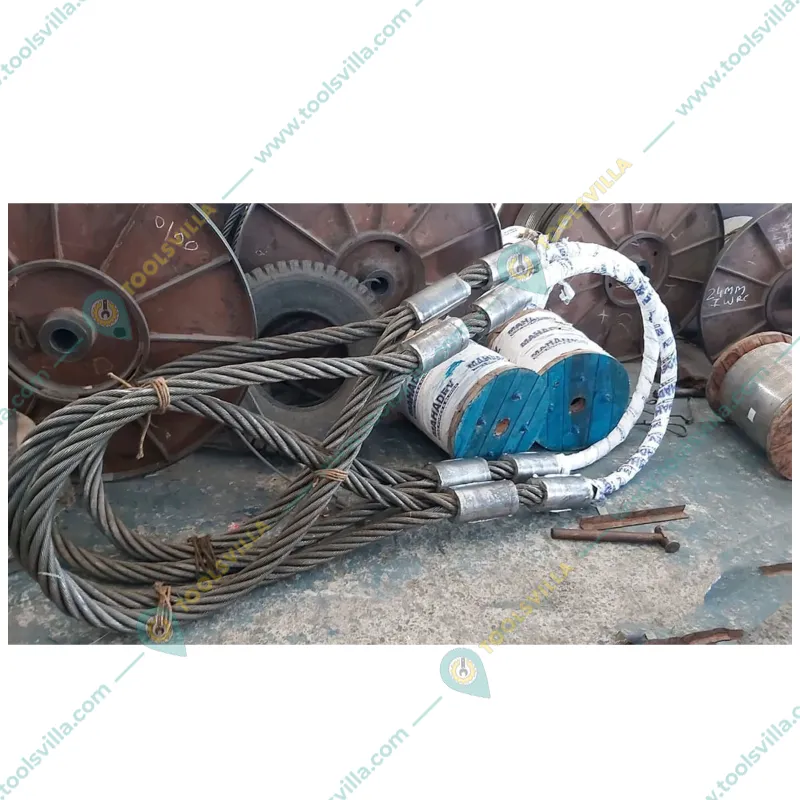 National 32 mm 2 Meter Wire Rope Sling,6x36 IWRC, Single Leg For Lifting, Rigging, and Material Handling