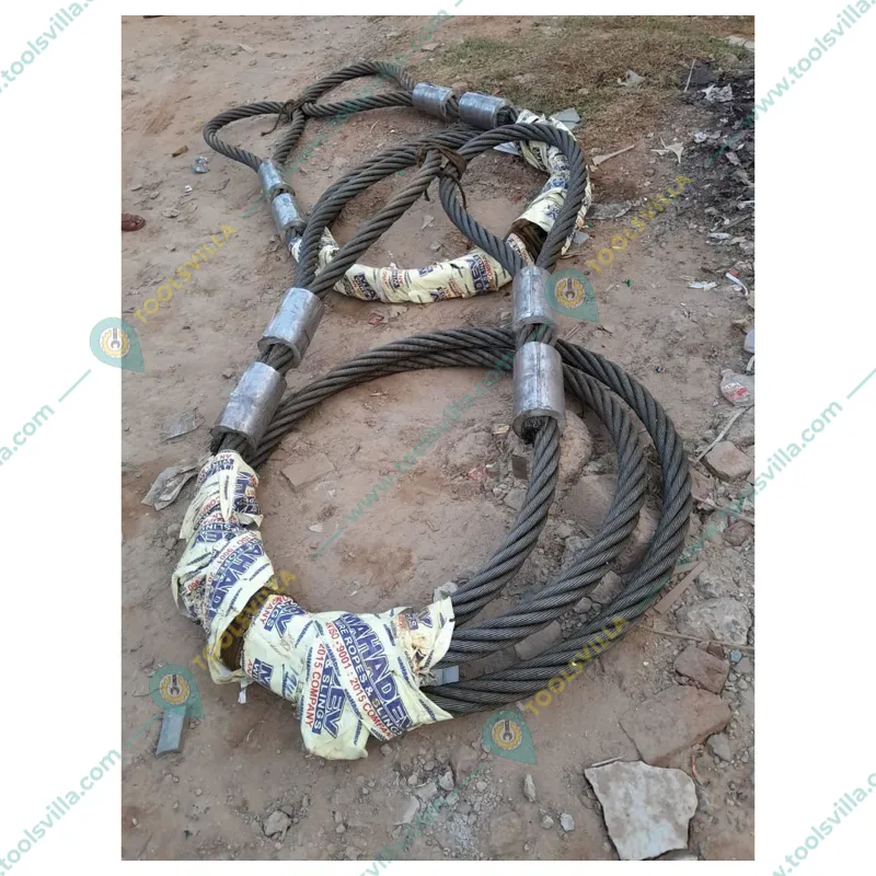 National 32 mm 2 Meter Wire Rope Sling,6x36 IWRC, Single Leg For Lifting, Rigging, and Material Handling