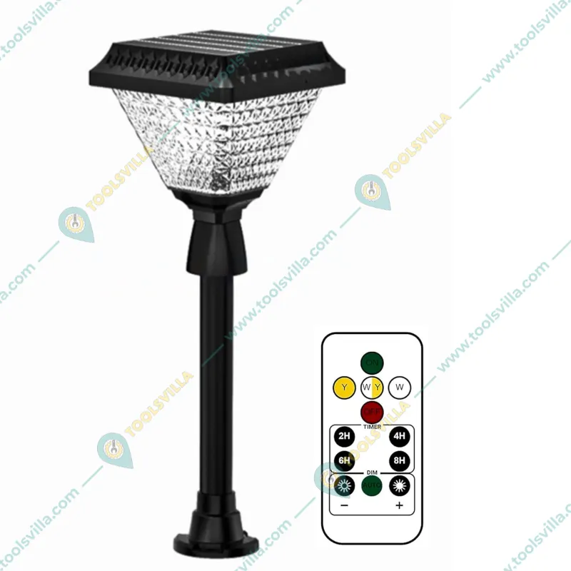 SAHAPECT 33 LED 10 W Square Solar Multi Color RGB LED Gate Pillar Post Ground, Waterproof with Remote a Versatile and Stylish Outdoor Lighting Solution 