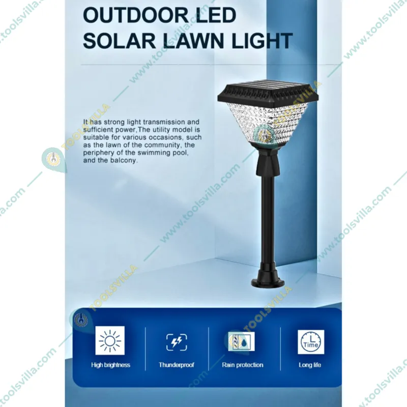 SAHAPECT 33 LED 10 W Square Solar Multi Color RGB LED Gate Pillar Post Ground, Waterproof with Remote a Versatile and Stylish Outdoor Lighting Solution 