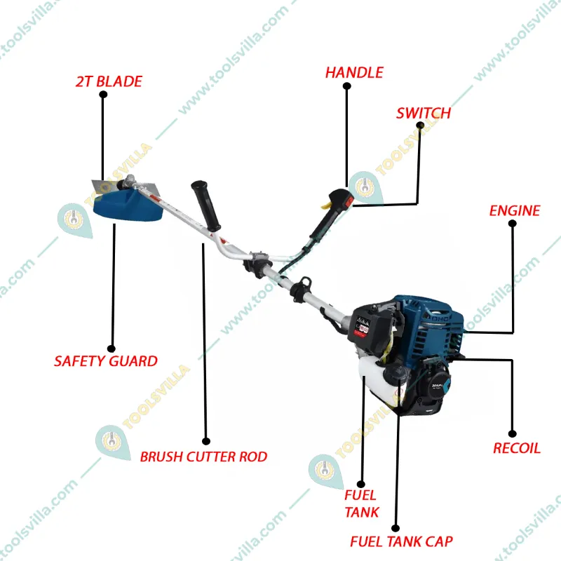 DA Yuri DA 5126, 1 kW 35 cc Petrol Engine 4 Stroke Sidepack Crop Cutter Machine with Accessories