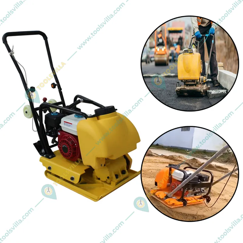 Heavy Duty 4 HP, 15KN, 3600 RPM Plate Compactor With HONDA Petrol Engine For Flattening Paving Bricks, Marble etc.