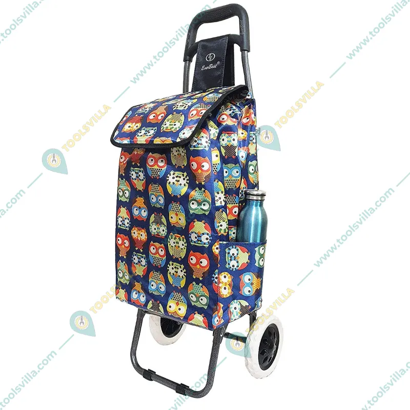 EverBest® 38 Liter Foldable Shopping Trolley Bag with Wheels (2 Year Warranty )