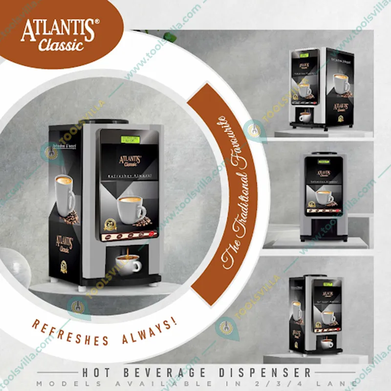 Atlantis Classic – 3 Lane Tea and Coffee Vending Machine