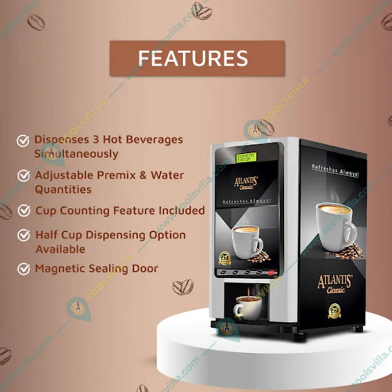 Atlantis Classic – 3 Lane Tea and Coffee Vending Machine