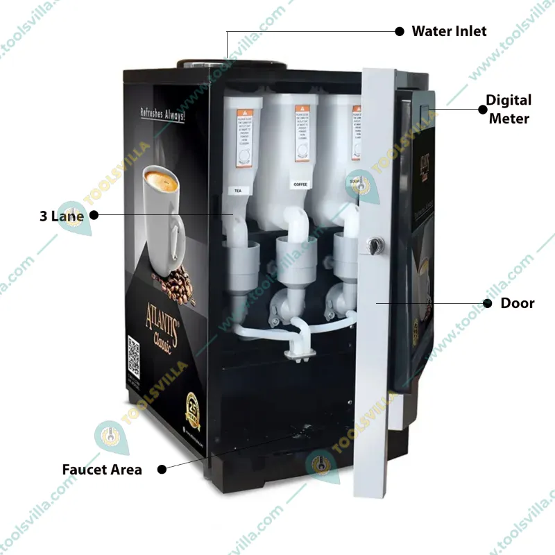 Atlantis Classic – 3 Lane Tea and Coffee Vending Machine