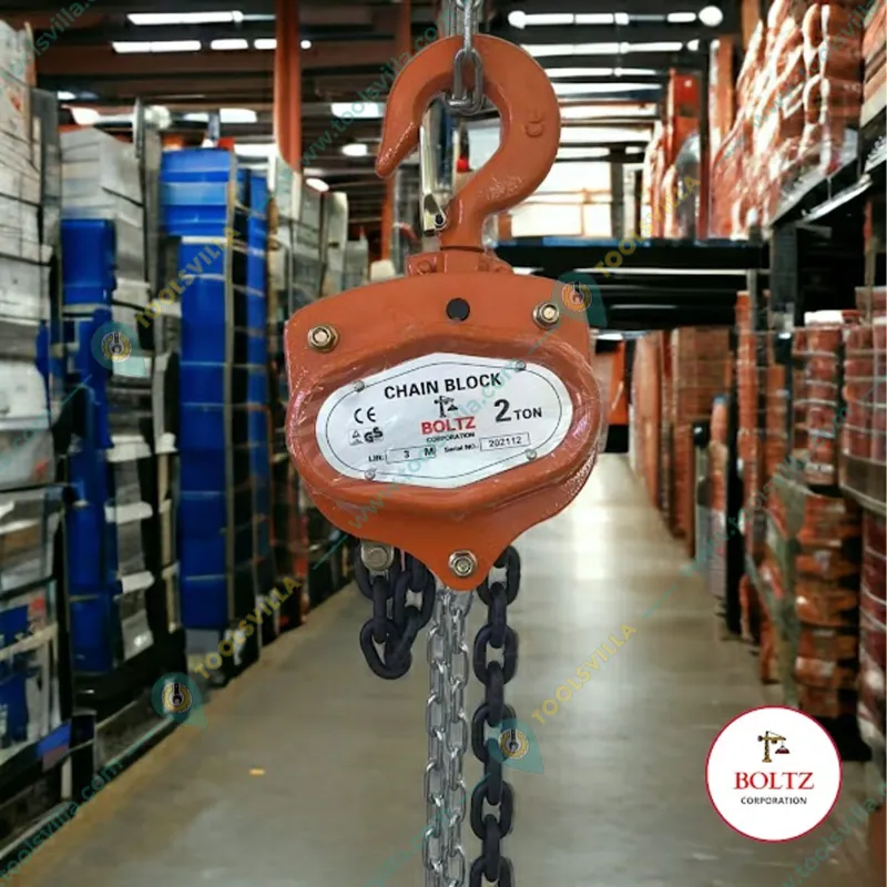 Boltz 2 Ton*3 Meter Chain Pulley Block, 3 meter standard lift- Single fall