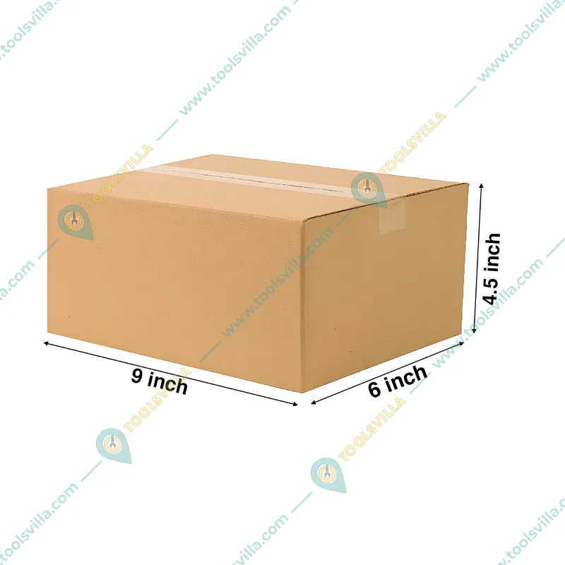 Corrugated 3 Ply Brown Packaging Box, 9x6x4.5 inch(Pack-25 Pcs)
