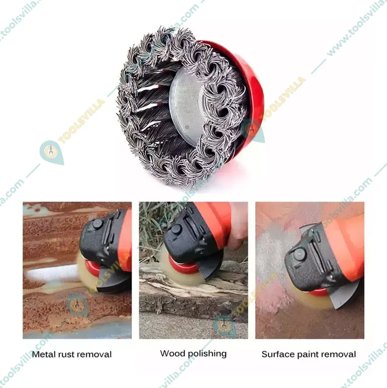 Premium Quality Twisted Knot Cup Brush for Angle Grinder - Pack of 2