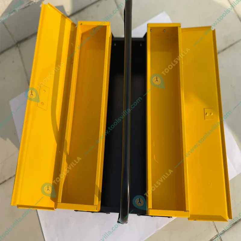 Premium Quality 3 Compartment Tools Storage Box Cabinet (17x8x6 Inch)