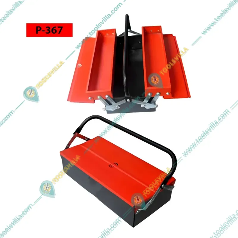 Premium Quality 3 Compartment Tools Storage Box Cabinet (17x8x6 Inch)
