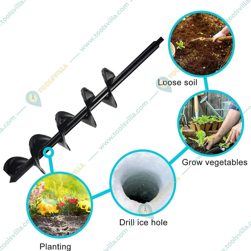 Heavy Duty Single Spiral 4 inch Drill Bit For Earth Auger/ Post Hole Digger Machine