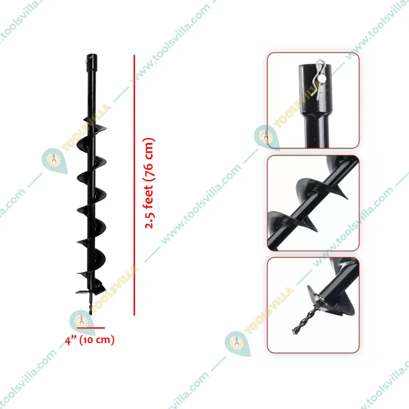 Heavy Duty Single Spiral 4 inch Drill Bit For Earth Auger/ Post Hole Digger Machine