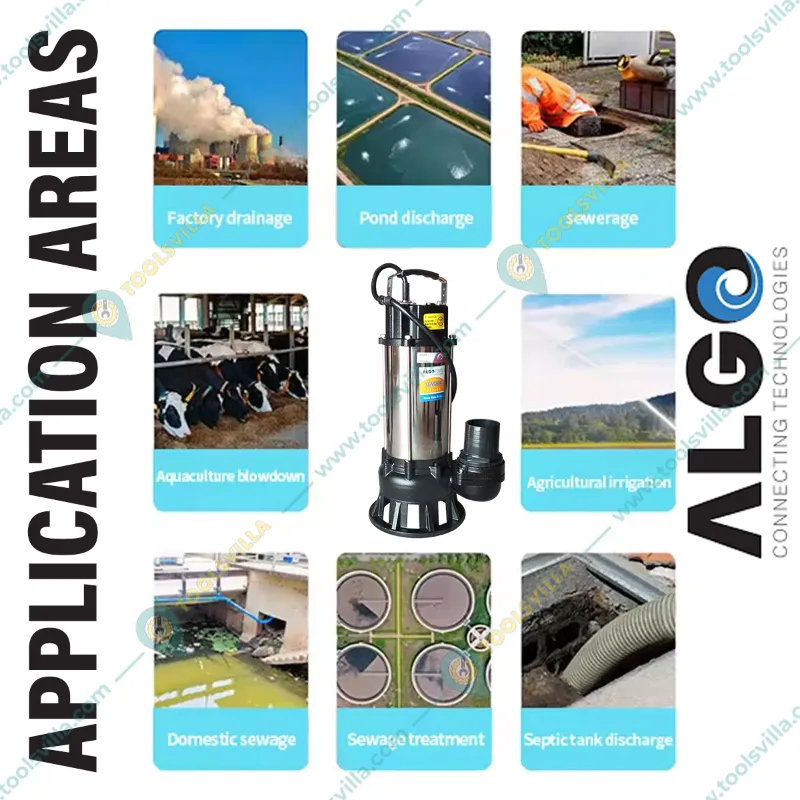 Algo 3 HP Three Phase SenDra-H Series Waste Water Sewage Pump, 12M Head, 80x15mm - 1 Year Warranty (SD-20/F22 T)