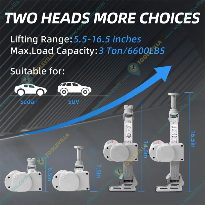 Heavy Duty 3 Ton 12 V 3 In 1 Automatic Scissor Lift Jack & Impact Wrench and Tire Inflator Pump