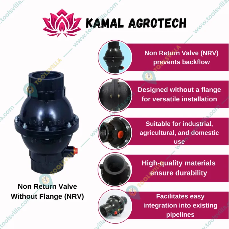 Kamal Agrotech 3 inch Piston type Non Return Valve without Flange for irrigation use