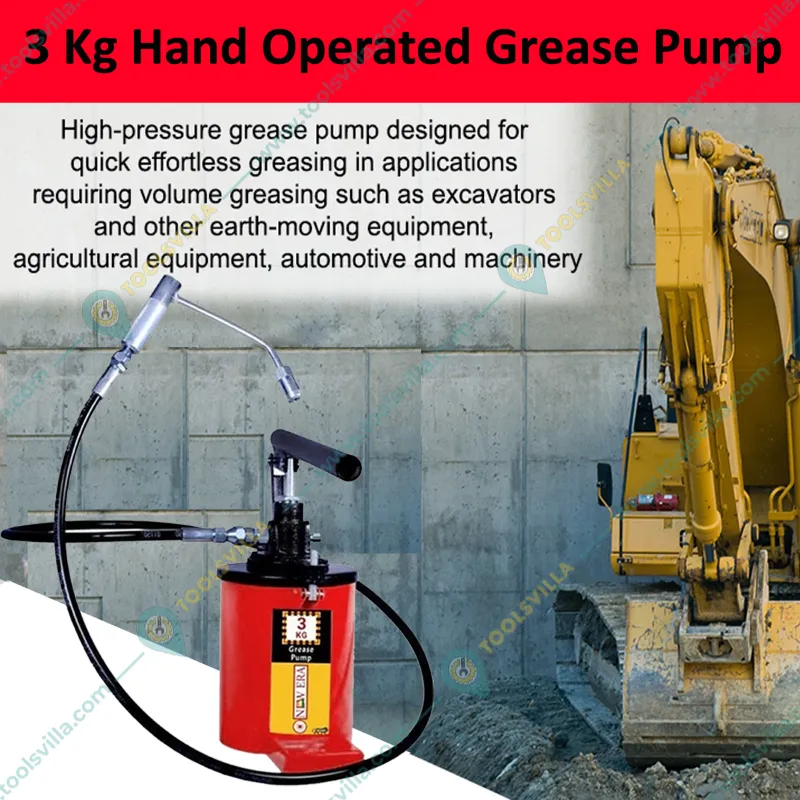 New Era 3 Kg Hand Operated ELGI Type Grease Pump Without Wheels