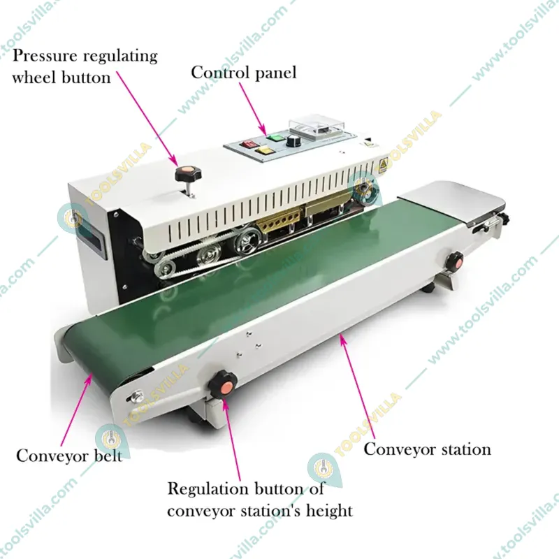 Heavy Duty 3 kg MS Horizontal Continuous Band Sealer, 500W
