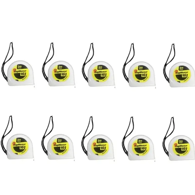 TopMesur 3 Metre (16 mm) Measuring Tape for Crafty or General Purpose (Pack of 10)