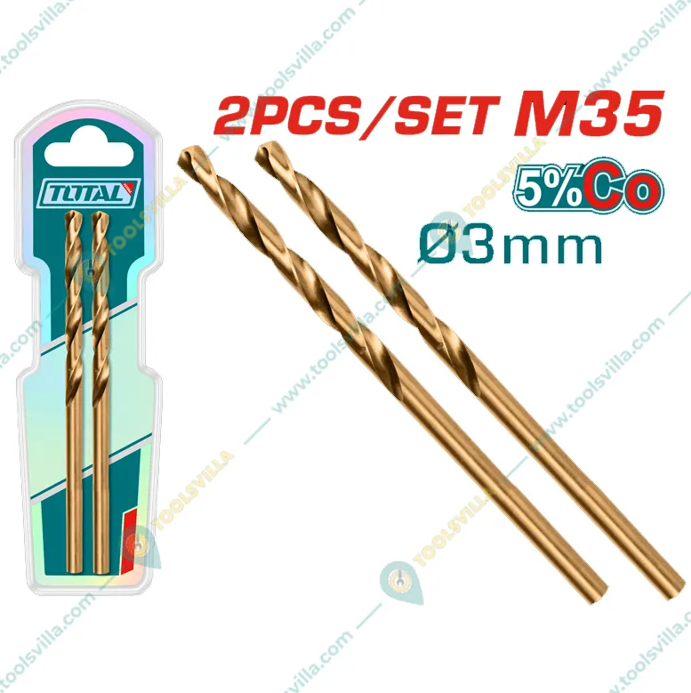 Total 3 mm HSS Drill Bit (TAC11203001) - Pack of 10
