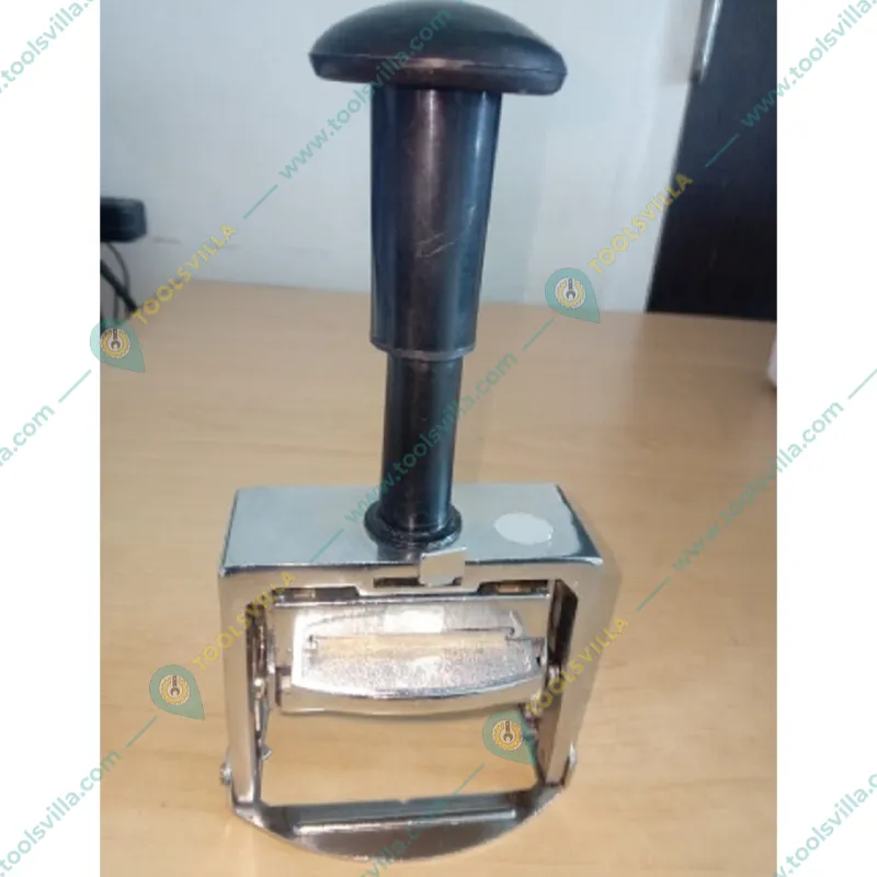 Manual 3 mm Label Stamping Machine (Metal) with Ink & Pad Softener