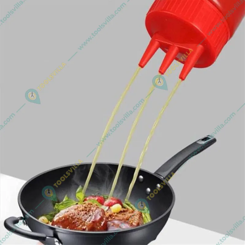 3 Nozzle Squeeze Bottle for Multipurpose Use (Pack of 10)(Size-480 ml)