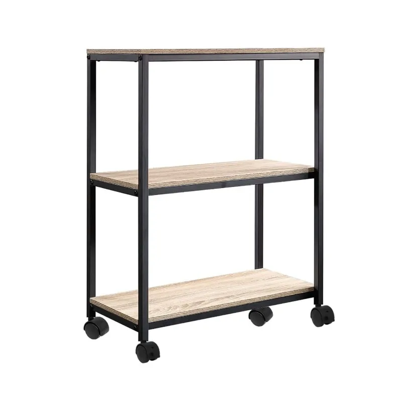 Awni 36 x 24 x 13.5 Inch 3 Wooden Shelves  Adjustable Movable Rack  For Multipurpose Uses