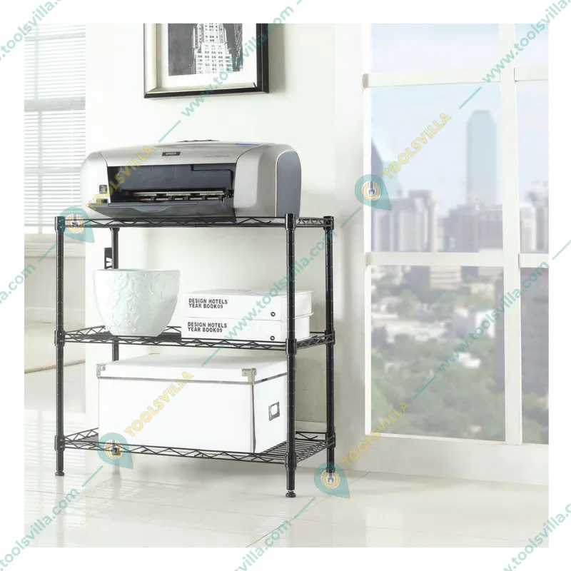 Rackwell 30 x 30 x 14 Inches 3-Shelves Mild Steel Black Coated Boltless Multipurpose Rack