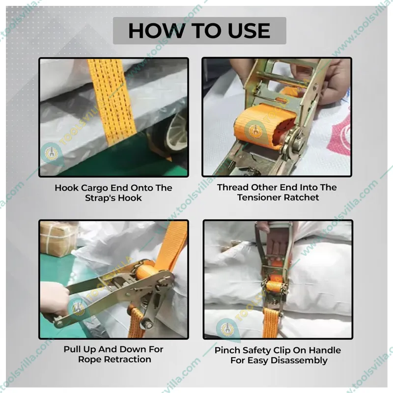 Safelift 3 ton 10 meter Ratchet Cargo Lashing Belt/Strap ,50mm Thickness Designed For Heavy-Duty Applications