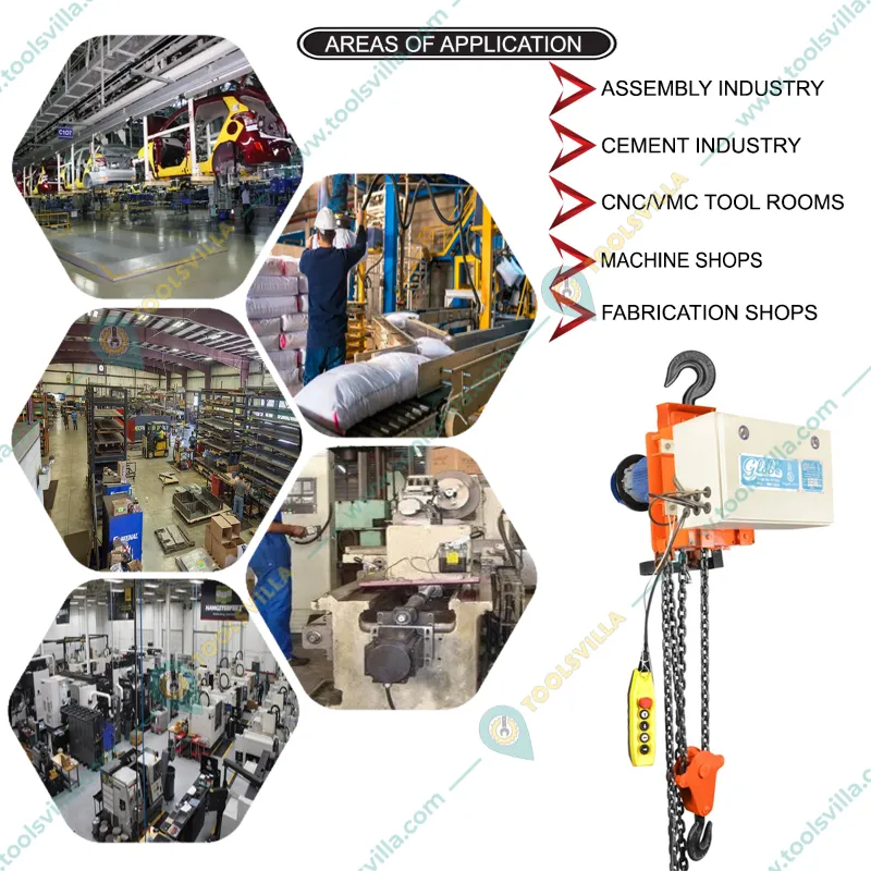 GLOBE 3 Ton 3 Meter Fix Type Electric Chain Hoist With 12 Months Warranty