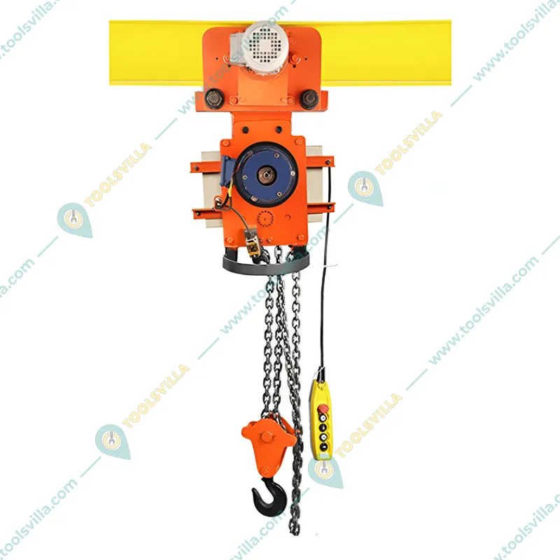 GLOBE 3 Ton 3 Meter AOE Type Electric Chain Hoist With Electric Travelling Trolley And 12 Months Warranty (GCH MC1-102)