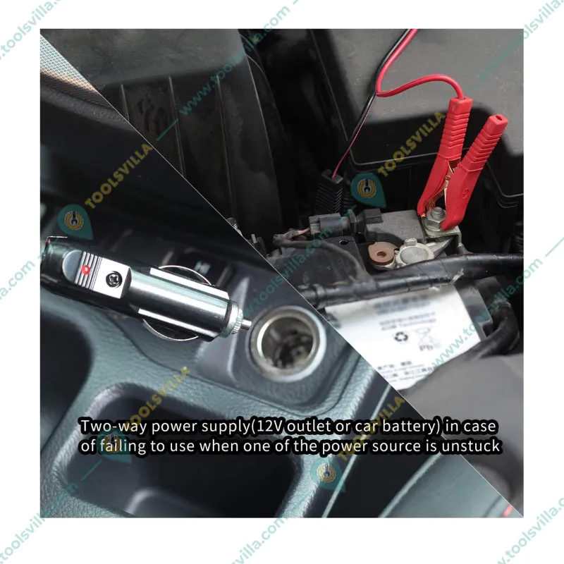 VOLTZ 3 Ton 12 V Automatic Scissor Jack Set Emergency Wheel Change for Sedans SUV (TY42)