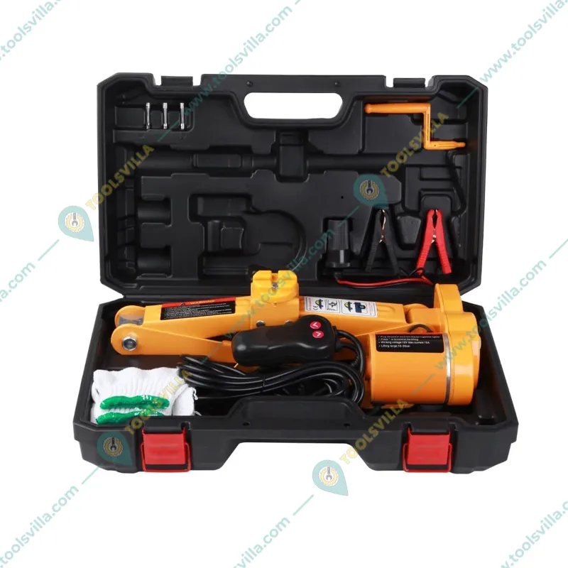 Janvitha 3 Ton 12 V  Automatic Scissor Lift Jack With Kit For Tire Change & Replacement (Warranty- 1 Year)
