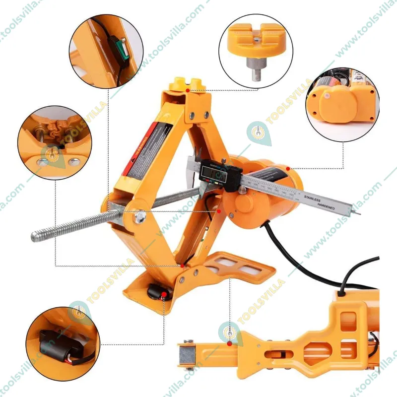 Janvitha 3 Ton 12 V  Automatic Scissor Lift Jack With Kit For Tire Change & Replacement (Warranty- 1 Year)