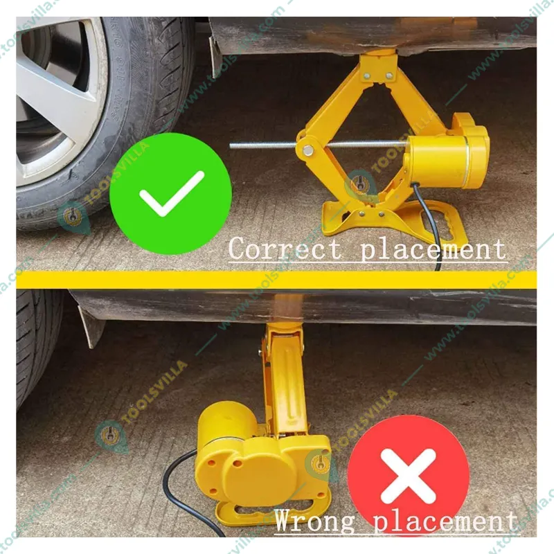 Janvitha 3 Ton 12 V  Automatic Scissor Lift Jack With Kit For Tire Change & Replacement (Warranty- 1 Year)