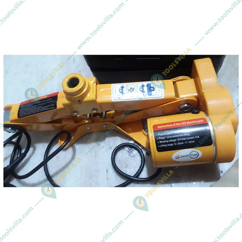 Janvitha 3 Ton 12 V  Automatic Scissor Lift Jack With Kit For Tire Change & Replacement (Warranty- 1 Year)