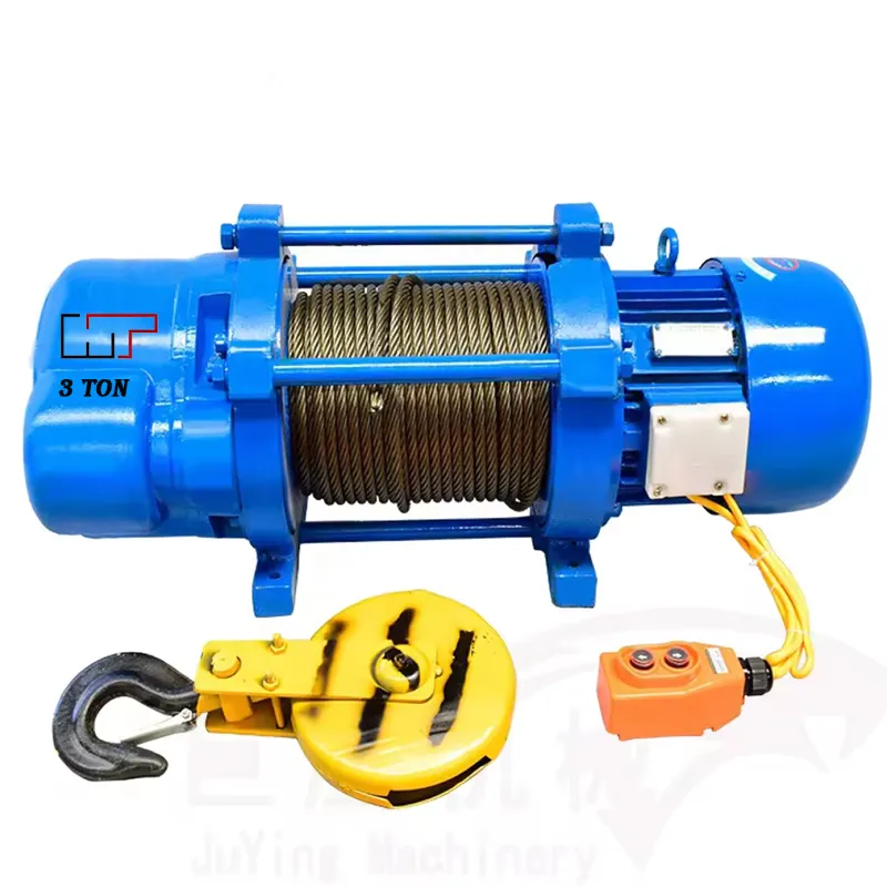 HT 3 Ton Capacity Three Phase 3 hp Electric Wire Rope Hoist, 60 meter*10 mm Wire Rope