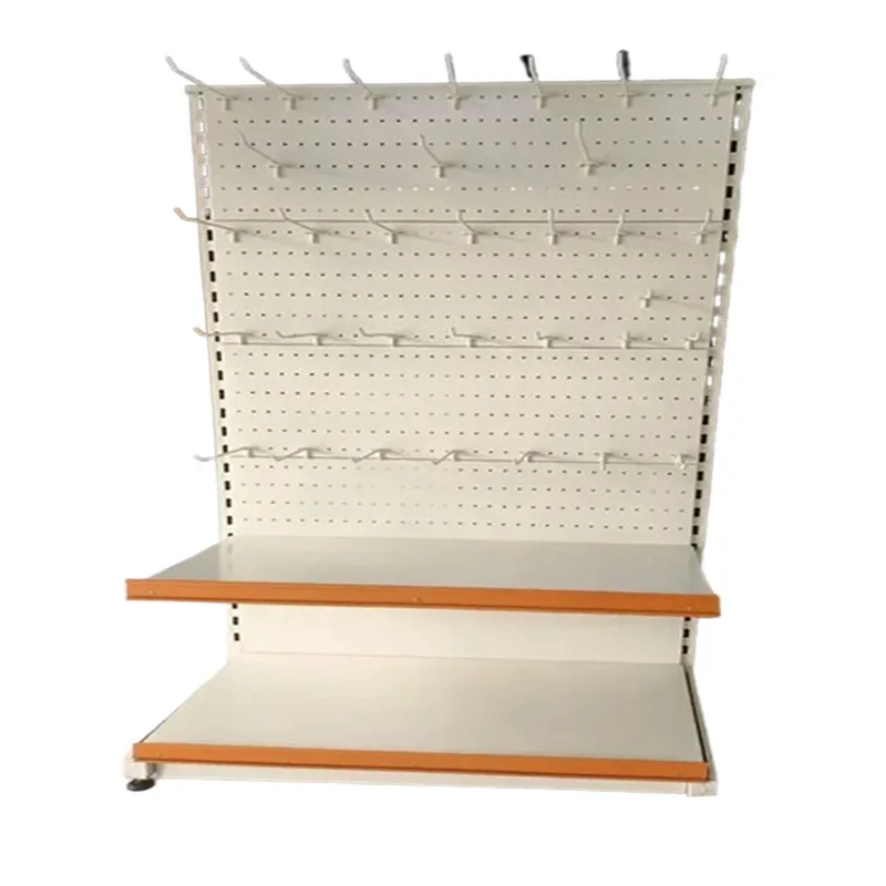 Premium Quality 7 x 3 Feet  Display Rack With 2 Shelf & 12 Hooks -  Set Of 1 