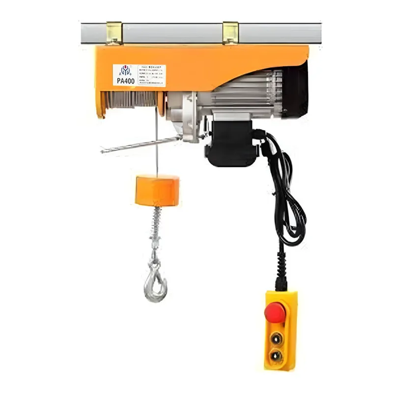 Heavy Duty PA 400 kg Electric Hoist With 950 W Copper Winding Motor, 4 mm Diameter & 20 Meter Long Wire Rope
