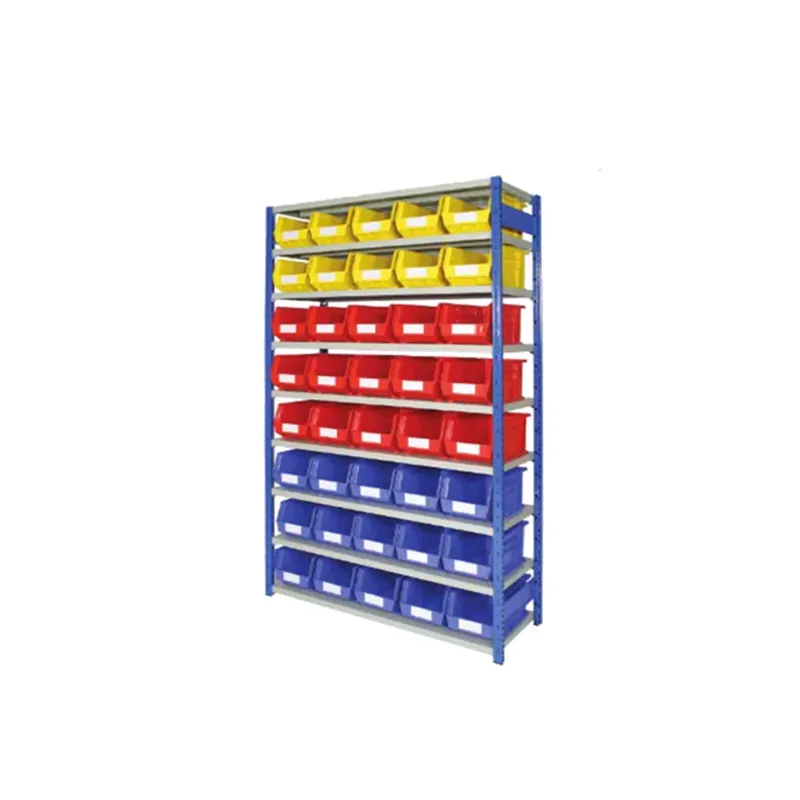 Suwas Trolley 9 Shelves Powder Coated Bin Storage Rack with 40 Bins, 6 Months Warranty ( SU-BSR-011)