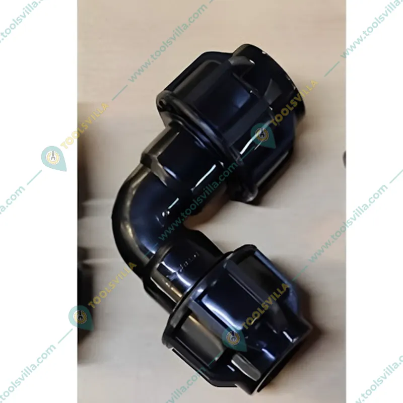 40Mm Two Cap Plastic 90 Degree Union Elbow Quick Connector High Pressure Resistance Irrigation Watering Fittings (Pack Of 5)